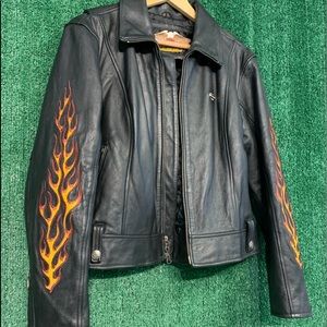 Harley Davidson rare womens leather Jacket size Large
